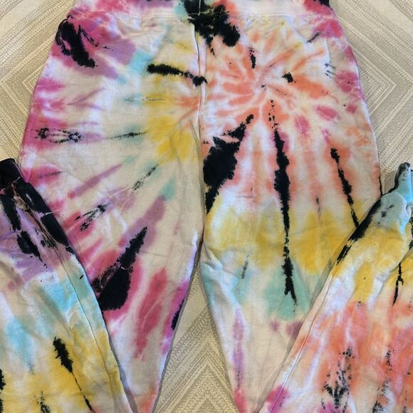 Prince Peter Collection Women’s Tie Dye Colorful Drawstring Joggers - Size S - Picture 6 of 7
